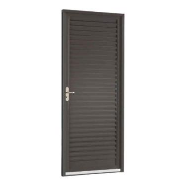 Imagem de Porta de Giro Veneziana em Aço 217 x 87 x 12 cm Direita Belfort Sasaza