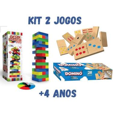 Imagem de Kit Caiu Perdeu Pro e Domino - Jogos Infantis Educativos Jogos Pedagog
