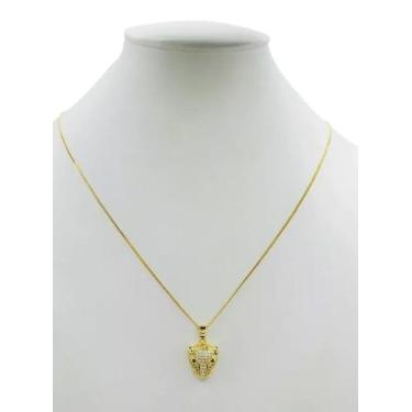 Imagem de Cordão Feminino 1mm Leopardo - Banhado a Ouro 18k - ToJoia18k