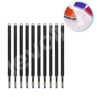 Imagem de 10 Refil Apagável De Caneta Fantasminha Tecido Papel PRETO - Levolpe