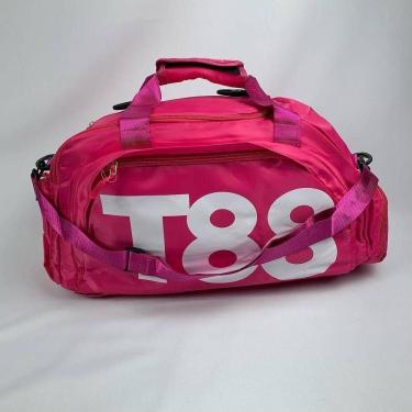 Imagem de Bolsa Mala Esportiva Mochila Costa Transversal Fitness Treino Futebol Academia Viagem Impermeável pink