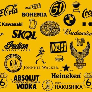 Imagem de Papel De Parede Temático Área Gourmet Amarelo - 3,00x0,50m - DEKAL DEC