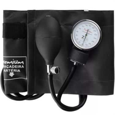 Imagem de Aparelho De Pressão Arterial Manual Esfigmomanômetro Premium (PRETO)