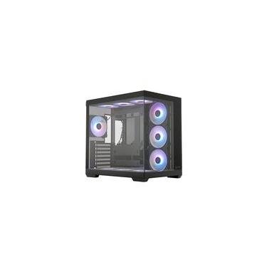 Imagem de Gabinete Gamer Husky Dome 900, Mid Tower, Iluminação ARGB, ATX, Lateral e Frontal em Vidro, 10x Cooler Fan ARGB, Preto - HGN900PT
