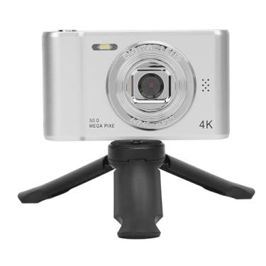 Imagem de Câmera de Vídeo Fotográfica, Câmera Compacta 50MP 4K Resolução 2,4 Polegadas IPS Tela Colorida Sensor CMOS para Gravação de Viagens (32 GB)