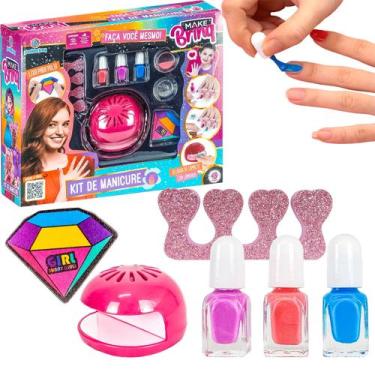 Imagem de Brinquedo Kit Manicure Infantil Divertido Com Secador De Unha e Acessó