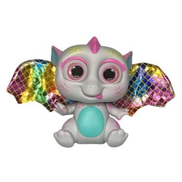 Imagem de Boneco Bebê Dragão Flying Baby Branco Com Asas Móveis 22cm - Anjo Brin