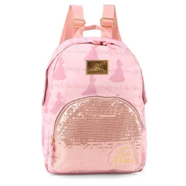 Imagem de Mochila Escolar A Bela E A Fera Rosa Luxcel