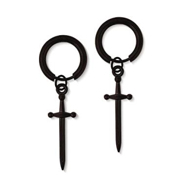 Imagem de Sacina Brincos de espada de adaga gótico, brincos de espada, brincos de faca, brincos góticos, presentes de Halloween, Natal, Ano Novo, joias de presente para mulheres, Aço inoxidável, Sem Pedra Preciosa