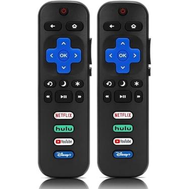 Imagem de (Pacote com 2) Controle remoto de substituição universal RC280 RC282 compatível com TVs TCL-Roku/Hisense-roku/Onn-Roku/Insignia-Roku/Element-Roku