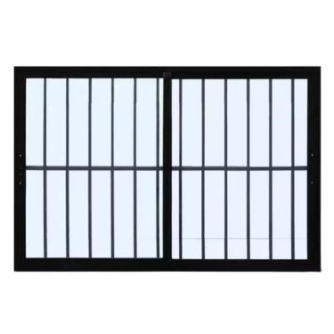 Imagem de Janela COM GRADE 2 Folhas L25 - Prover Esquadrias, 100x100, Preto