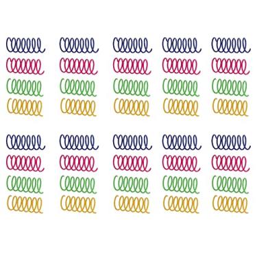 Imagem de 40pcs Brinquedos de Mola para Gatos, Brinquedo Interativo de Molas Coloridas para Gatos de Estimação, Cores Brilhantes Adequadas para Gatos, Material ABS, Seguro e Não Tóxico,
