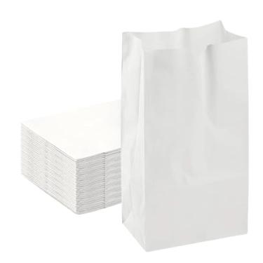 Imagem de Perfect Stix 4lb Kraft White Paper Bags - Pack of 50 Count (Kraft White Bag 4lb-50CT) White in Color.