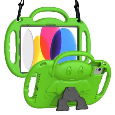 Imagem de VICVOL Capa infantil para iPad 10ª geração e Air 6ª geração de 11 polegadas (M2) 2024 e Air 5ª/4ª geração 11 polegadas e Pro 11 polegadas, capa protetora durável à prova de choque com alça de ombro,