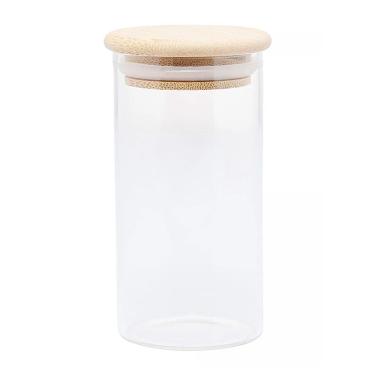 Imagem de Porta Mantimento de Vidro Borossilicato com Tampa de Bambu 1L 29468 - Wolff