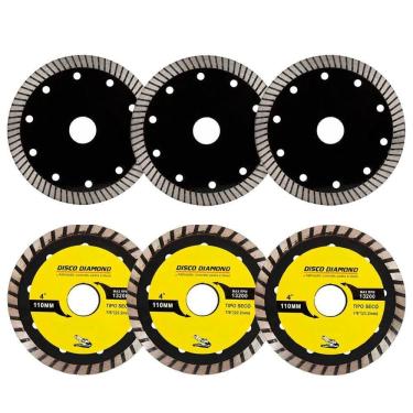 Imagem de Kit 6 Disco Serra Circular Lâmina 110mm Concreto Mármore