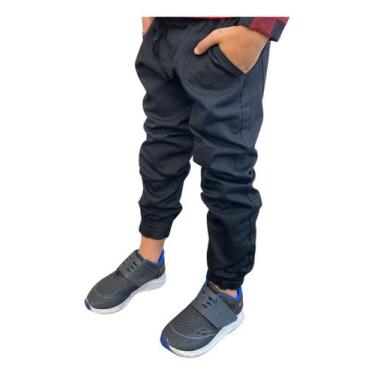 Imagem de Calça Jogger Infantil Juvenil Menino Jeans Punho Elástico - Yalu Modas