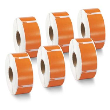 Imagem de BETCKEY Etiquetas coloridas compatíveis com Dymo 30330 (3/10.2 cm x 5.1 cm) pequenas etiquetas multiuso, compatíveis com impressoras de mesa Dymo LabelWriter Thermal 450, 4XL e Zebra [6 rolos, 3000