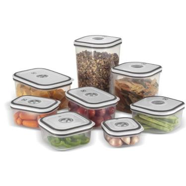 Imagem de Kit 8 Potes Hermeticos Electrolux Livre de BPA Crystal