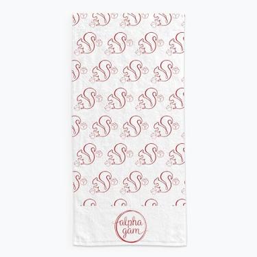Imagem de Sorority Shop Toalha de praia Alpha Gamma Delta - Design leve da marca 162 cm x 76 cm, cobertor de praia de microfibra macia, leve e durável, cobertor de toalha Alpha Gamma Delta, absorção de água,