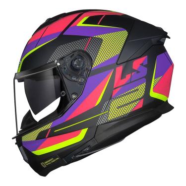 Imagem de Capacete LS2 FF808 Stream II Road Preto e Rosa Fosco