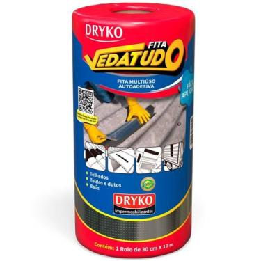 Imagem de Fita Asfáltica Dryko Alumínio, Autoadesiva, 30 cm x 10 m, 30cm