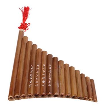 Imagem de Flauta de Pan de Bambu 15 Tubos G Instrumento Tradicional Chinês para Iniciantes
