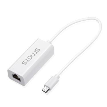 Imagem de Adaptador micro USB para Ethernet para tablet Android, Nexus 4 5 7 10 Galaxy Nexus, Dell Venue - Conexão LAN com fio