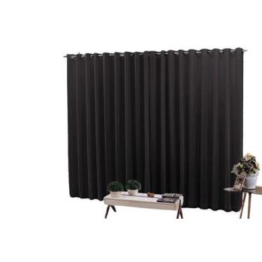 Imagem de Cortina 3,00x2,50 Sala Quarto Cozinha Voil Blackout Tecido - Shoppingn