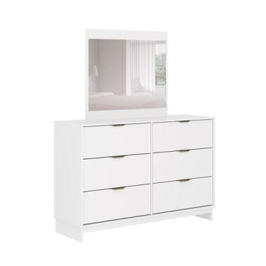 Imagem de Cômoda com Espelho Talin 6 GV Branca - Modern