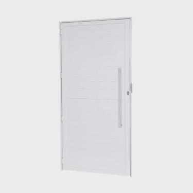 Imagem de Porta de Alumínio Lambri 210x90cm Batente 4cm Cristal Ramassol