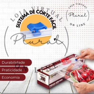 Imagem de Filme PVC 28cm X 300 Metros - Filme de PVC - COM LÂMINA DE CORTE - LUS