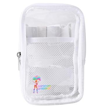 Imagem de Bolsa tiracolo 3 em 1 | Arnês de perna de carnaval para mulheres | Bolsa de cintura holográfica | Rave Leg Pack com fivelas, Transparente., One Size, Bolsa de coxa 3 em 1, pochete transversal