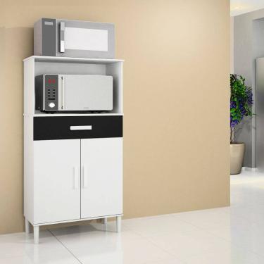 Imagem de Balcão Armário Organizador Microondas e Forno Duplo