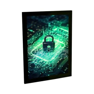 Imagem de Quadro Decorativo Tecnologia Segurança Ti Ai Programação Decoração Quarto Sala