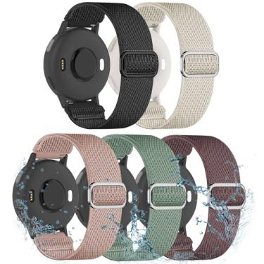 Imagem de Conidido Pulseira de nylon compatível com Garmin Vivoactive 5/Vivoactive 6/3 resistente à água, pacote com 5 pulseiras respiráveis de liberação rápida de 20 mm para Venu/Venu Sq/Forerunner 55/165/245