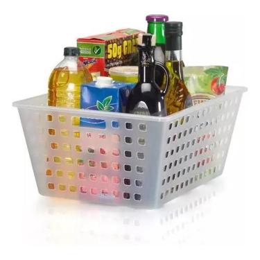 Imagem de Cesto Caixa Organizadora/Cozinha/Armário/Despensa Kit C/3pçs - TopCook