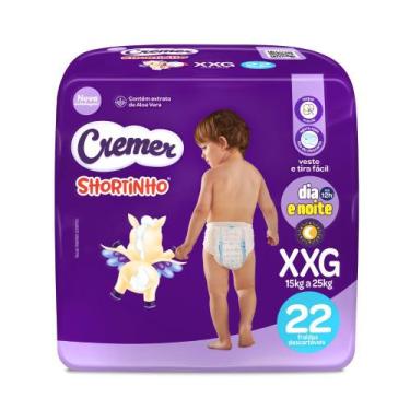 Imagem de Fralda Shortinho Cremer Dia e Noite Tamanho XXG 22 Fraldas, XXG, 22