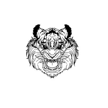 Imagem de Tatuagens temporárias, presas de cabeça de tigre, tatuagens de tigre, aparência de tatuagem real, resistentes à água, duram de 1 a 2 semanas, resiliência,13,5 x 10,5 cm