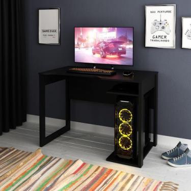 Imagem de Mesa Gamer 105cm com 1 Prateleira e Porta CPU ME4161 - Tecnomobili, Pr
