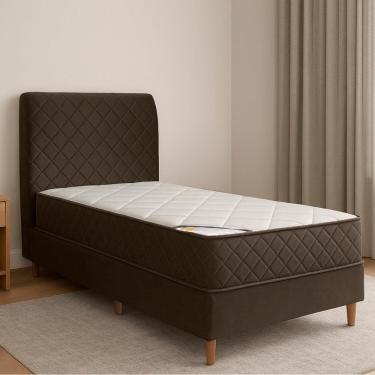 Imagem de Colchão Solteiro Milão + Box + Cabeceira 88x200x65