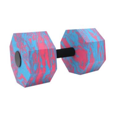 Imagem de Aymzbd Peso da água para exercício de piscina, flutuação de bar aquática, leve, para natação, haltere aquático, aeróbica aquática para homens mulheres, Azul Vermelho