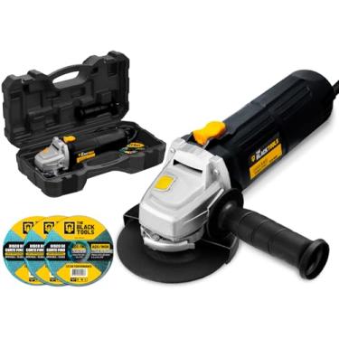 Imagem de Esmerilhadeira Lixadeira Angular 750w 4.1/2 Pol 115mm 11000rpm Com Maleta E Discos 220v Bta780d The Black Tools