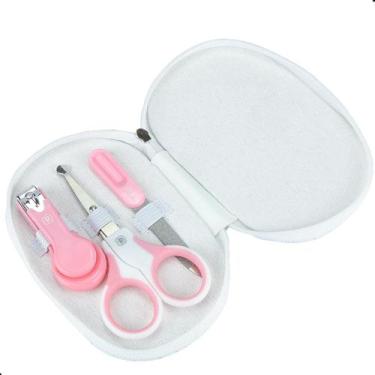 Imagem de Kit Manicure Higiene Bebê Cortador De Unha Com Estojo - Pimpolho, Rosa