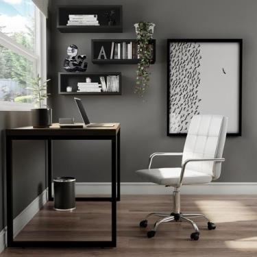 Imagem de Cadeira de Escritório Analista Giratória Fitz Branca - Mobly