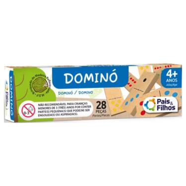 Imagem de Jogo Dominó de Madeira Infantil - Pais e Filhos