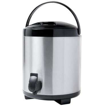 Imagem de Garrafa Térmica Com Torneira Brinox 1387/100 9,2 L Inox Com Preto