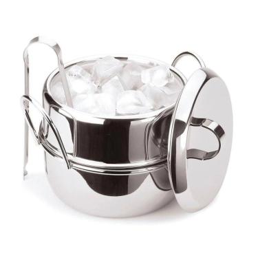 Imagem de Balde De Gelo Inox Conservação Térmica Com Pinça 2,5 Litros