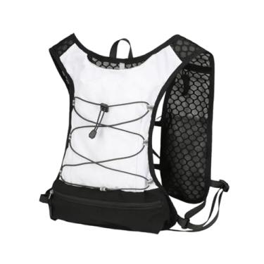 Imagem de UGPLM Colete de corrida, mochila de hidratação, bolsa esportiva para atividades ao ar livre, mochila de água para corrida, trilha, maratonista, Branco