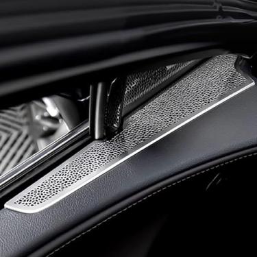 Imagem de Capa protetora de aço inoxidável preta para porta da frente do carro, adequada para Lexus RX 2023-2025 RX350 RX350h RX450h+ RX500h RX Acessórios interiores híbridos (prata)